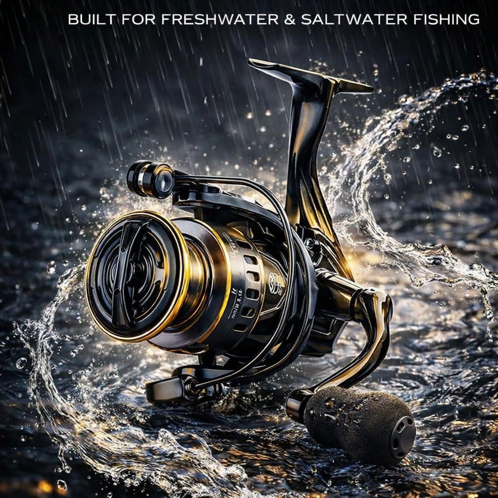 High-Performance Rotating Fishing Line Reel- Durable Handle, High Gear Ratio And Powerful Brake, Suitable For Freshwater And Saltwater Fishing, High-Speed Universal Smooth And Powerful