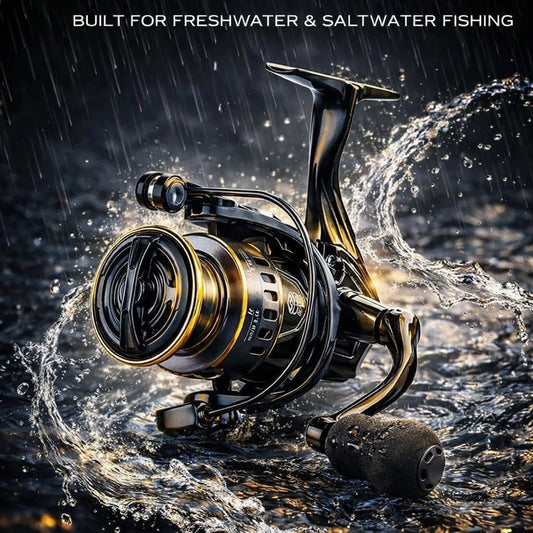 High-Performance Rotating Fishing Line Reel- Durable Handle, High Gear Ratio And Powerful Brake, Suitable For Freshwater And Saltwater Fishing, High-Speed Universal Smooth And Powerful