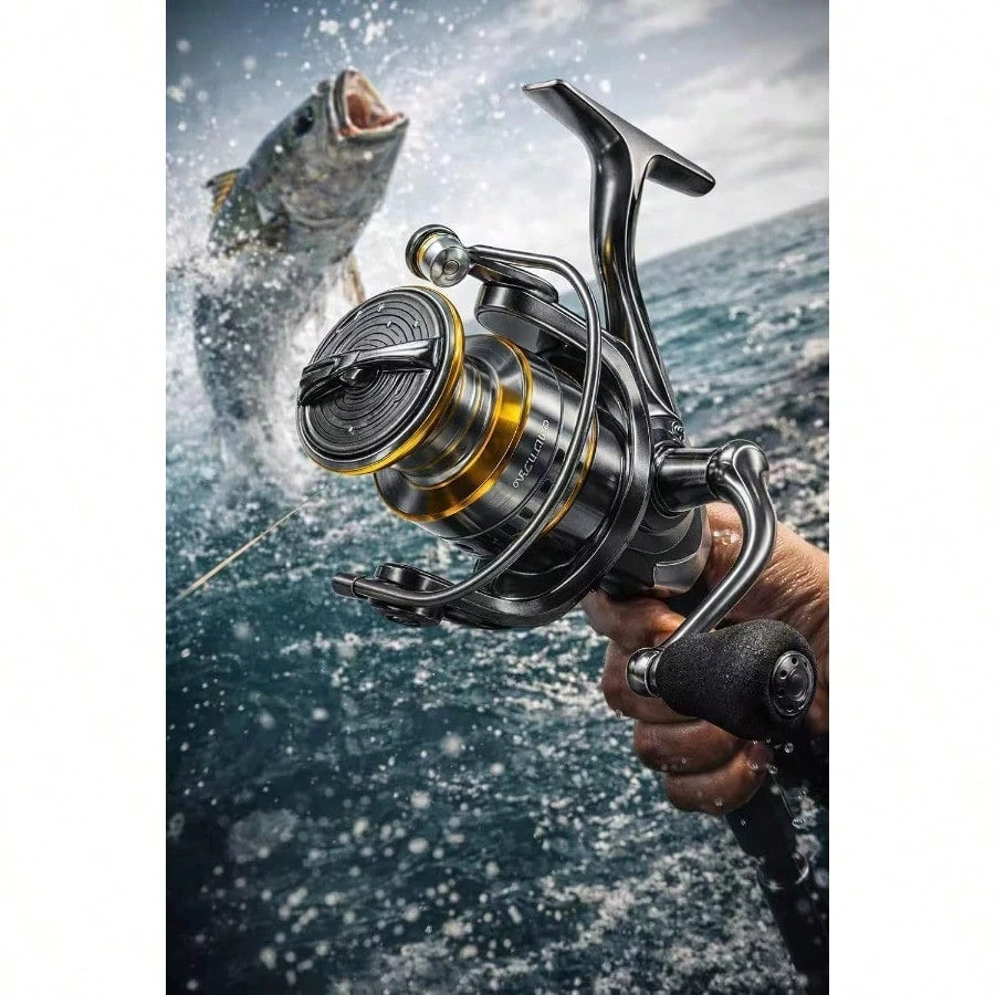 High-Performance Rotating Fishing Line Reel- Durable Handle, High Gear Ratio And Powerful Brake, Suitable For Freshwater And Saltwater Fishing, High-Speed Universal Smooth And Powerful