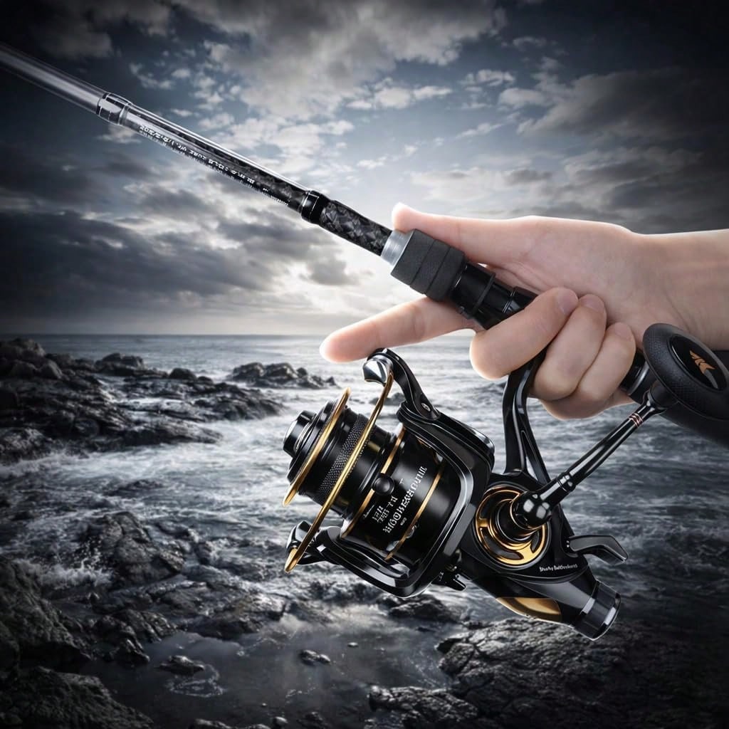 High-Performance Rotating Fishing Line Reel- Durable Handle, High Gear Ratio And Powerful Brake, Suitable For Freshwater And Saltwater Fishing, High-Speed Universal Smooth And Powerful