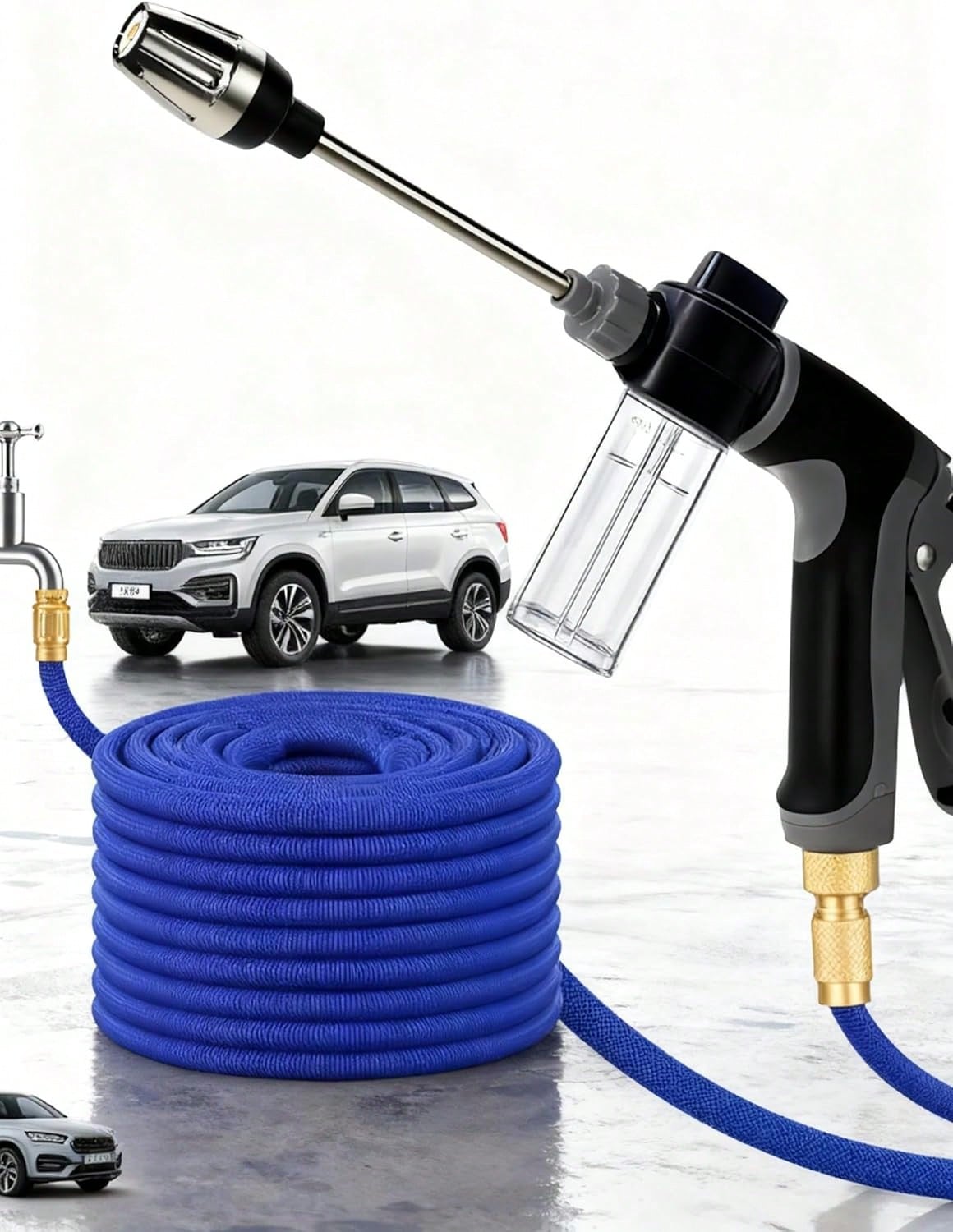 High Pressure Cleaner, Powerful Quick-Connect Outdoor Washer For Industrial And Commercial Use, Efficient Cleaning Tool With Usage For Cars Garden Driveway Deck Patio Backyard Outdoor Surfaces