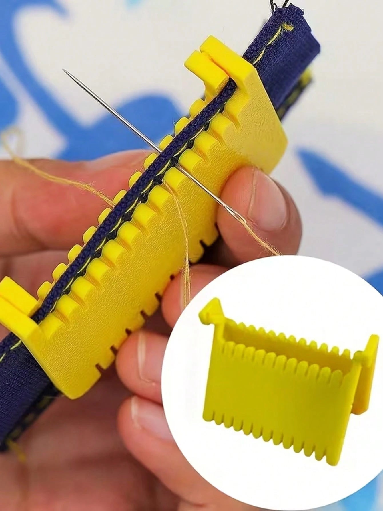 Hinged Sewing Clamp, A Good Helper For Hand Sewing, Helping You Sew Perfect Lines, Pack Clip-On Sewing Ruler - Hand Stitch Guide For Even Stitches,Quilting Templates,For Sewing Beginners, Housewives,D