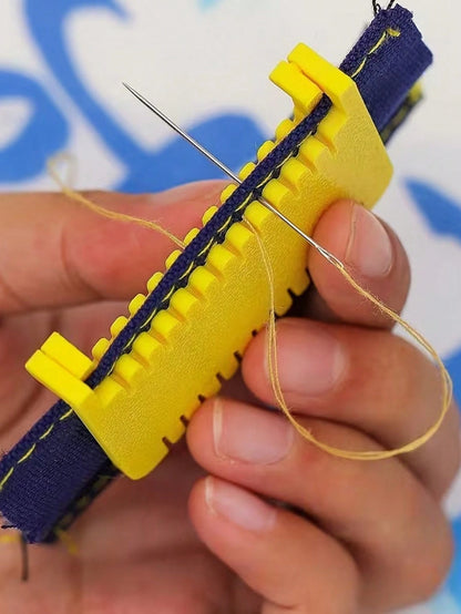 Hinged Sewing Clamp, A Good Helper For Hand Sewing, Helping You Sew Perfect Lines, Pack Clip-On Sewing Ruler - Hand Stitch Guide For Even Stitches,Quilting Templates,For Sewing Beginners, Housewives,D