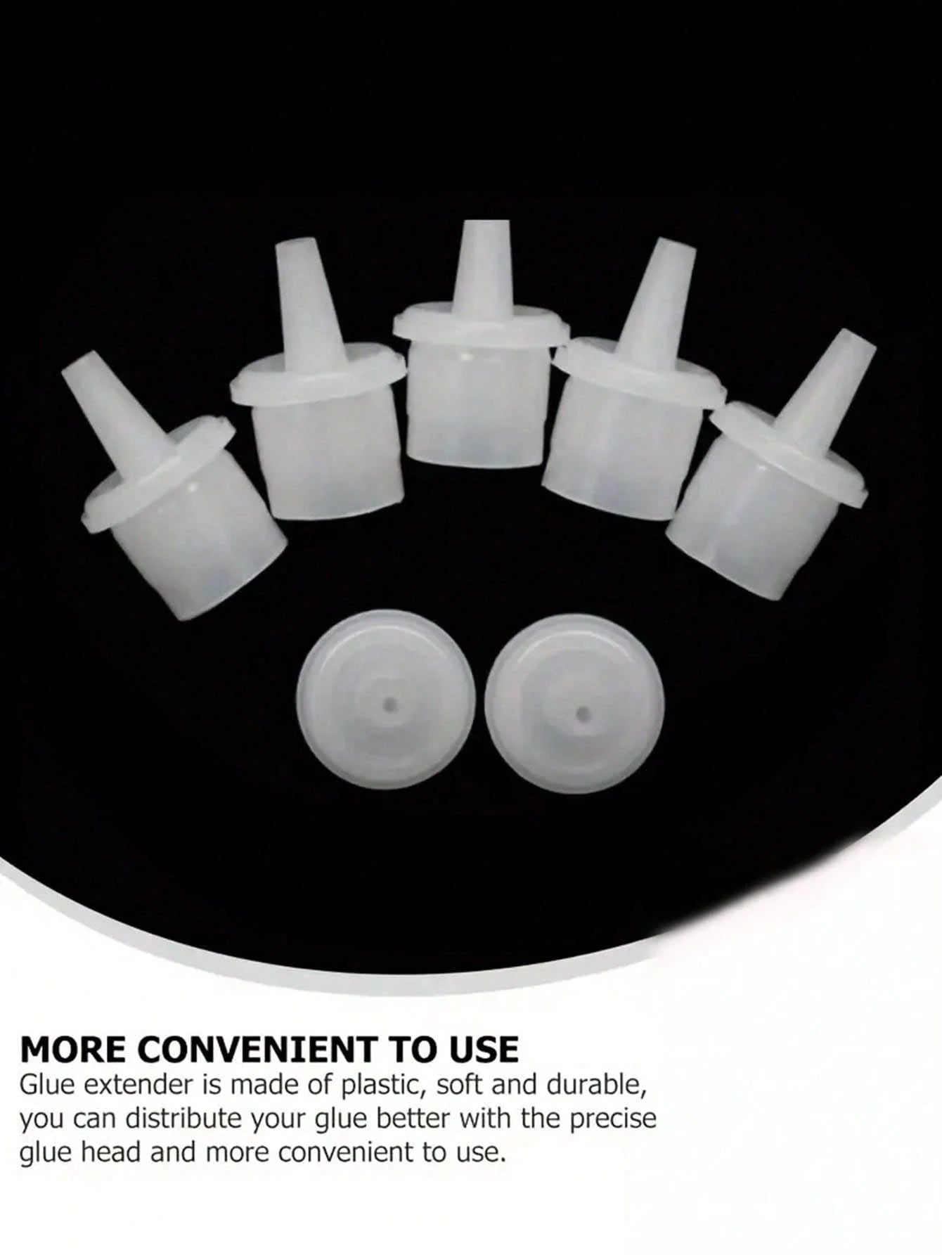 HMQ beauty Eyelash Extension Glue Bottles Sealing Caps- Non-Electric, Reusable Leak-Proof Seal For Adhesive Containers, Easy To Apply Beauty Salon Replacement Plugs- Multi Pack