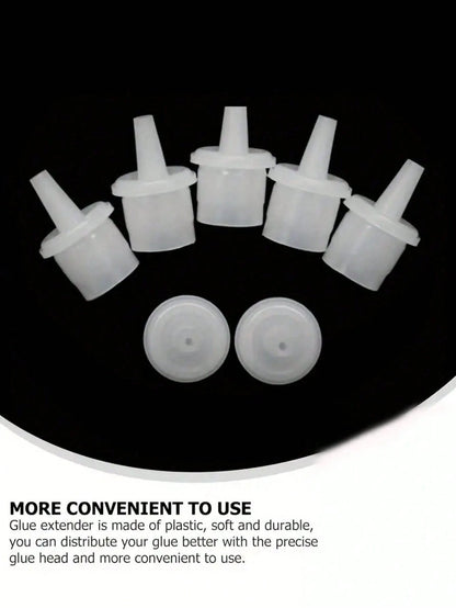 HMQ beauty Eyelash Extension Glue Bottles Sealing Caps- Non-Electric, Reusable Leak-Proof Seal For Adhesive Containers, Easy To Apply Beauty Salon Replacement Plugs- Multi Pack