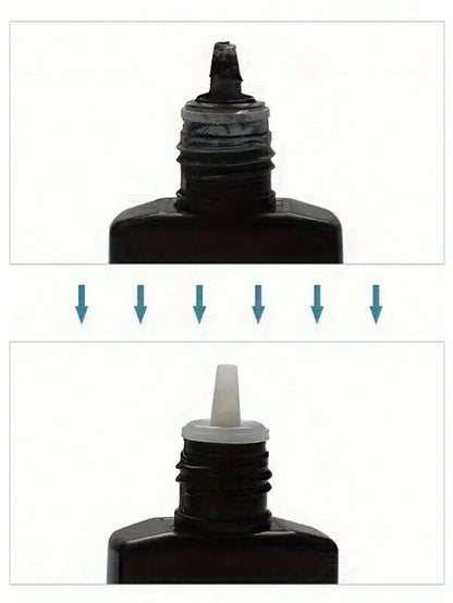 HMQ beauty Eyelash Extension Glue Bottles Sealing Caps- Non-Electric, Reusable Leak-Proof Seal For Adhesive Containers, Easy To Apply Beauty Salon Replacement Plugs- Multi Pack