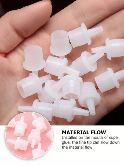 HMQ beauty Eyelash Extension Glue Bottles Sealing Caps- Non-Electric, Reusable Leak-Proof Seal For Adhesive Containers, Easy To Apply Beauty Salon Replacement Plugs- Multi Pack