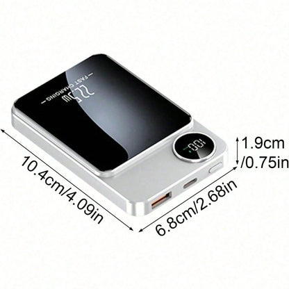 hoco. Magnetic Portable Charger 10000mAh, PD20W USB-C Fast Charging With 15W Wireless Magnetic Power Bank, Slim Travel Battery Pack For Daily Commuting, Airport Waiting Areas, Road Trips, Portable Bac