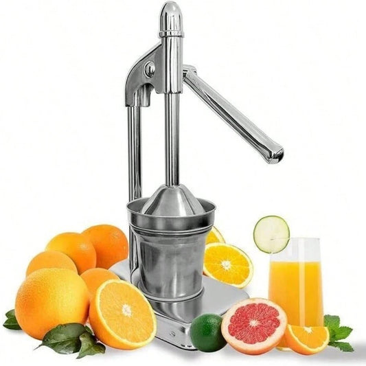 Home Basics Stainless Steel Manual Juicer, Stainless Steel Lemon Squeezer For Bar Kitchen, Heavy Duty Countertop Lime Citrus Crush Machine For Fresh Lemonade Orange Juice, Stable Structure, Fast And E