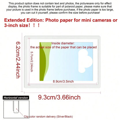 Horizontal Car Sun Visor Photo Frame Clip, Personalized DIY Photo Car Decor, Car Photo Couple Gift, Wallet Photo Holder Family Pet Memorial Photo Frame, Clip-On Style