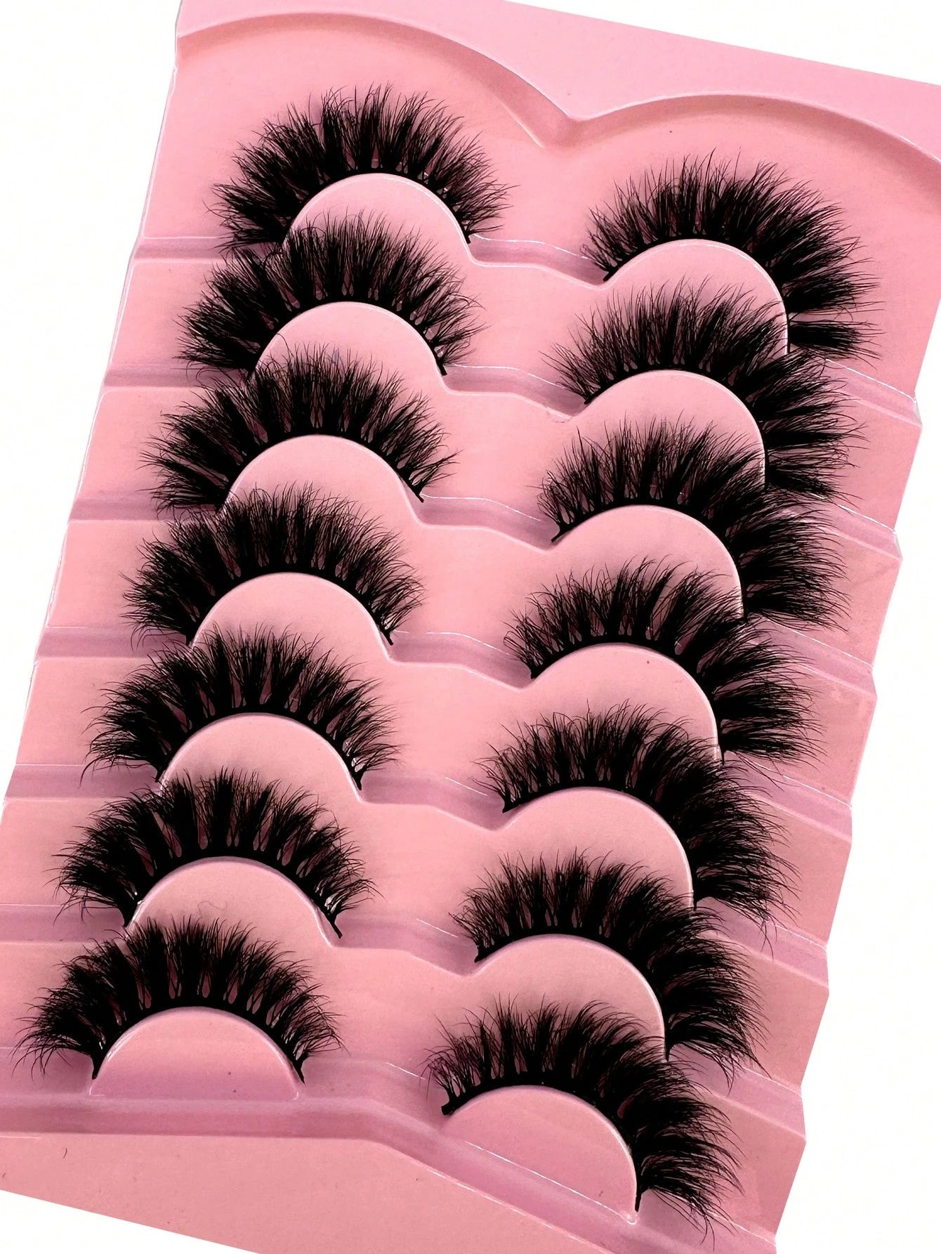 Hot 7 Pairs Of Cat Eye 3d Mink Fur False Eyelashes, Soft, Fine, Natural & Reusable Lashes For Thick & Lengthening Strip Lashes,Lashes,Eyelashes,Fake Lashes