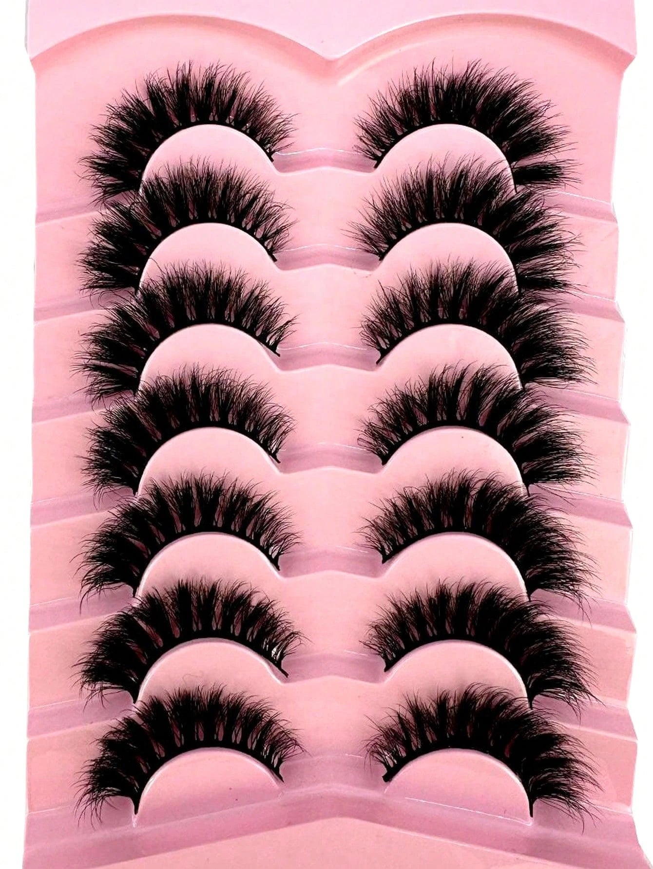 Hot 7 Pairs Of Cat Eye 3d Mink Fur False Eyelashes, Soft, Fine, Natural & Reusable Lashes For Thick & Lengthening Strip Lashes,Lashes,Eyelashes,Fake Lashes