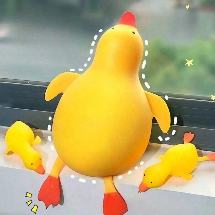 Huggable Duck Slow Rebound Squeeze Toy, Soft Crunchy Stress Relief Toy, Suitable For Teens And Adults Daily Stress Relief Finger Toy