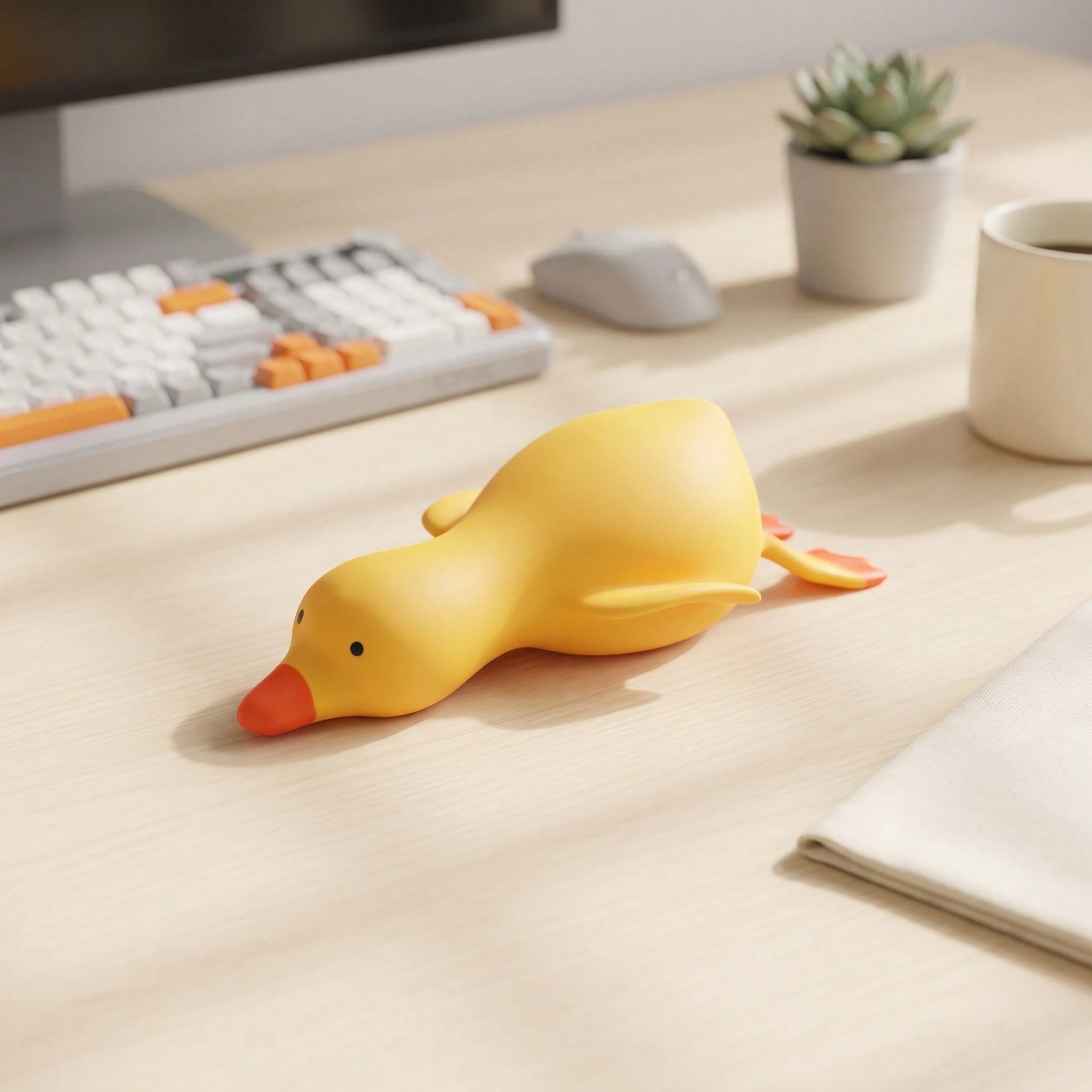 Huggable Duck Slow Rebound Squeeze Toy, Soft Crunchy Stress Relief Toy, Suitable For Teens And Adults Daily Stress Relief Finger Toy