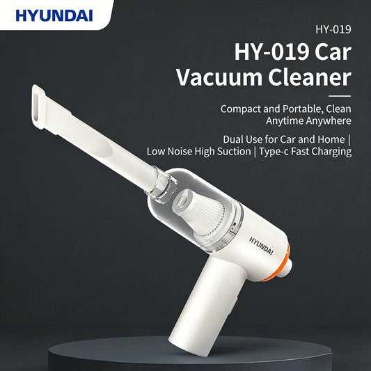 HYUNDAI HY-019 Wireless Car Vacuum Cleaner, High Suction Dust Removal, Wireless Handheld Portable, Suitable For Car And Home Cleaning