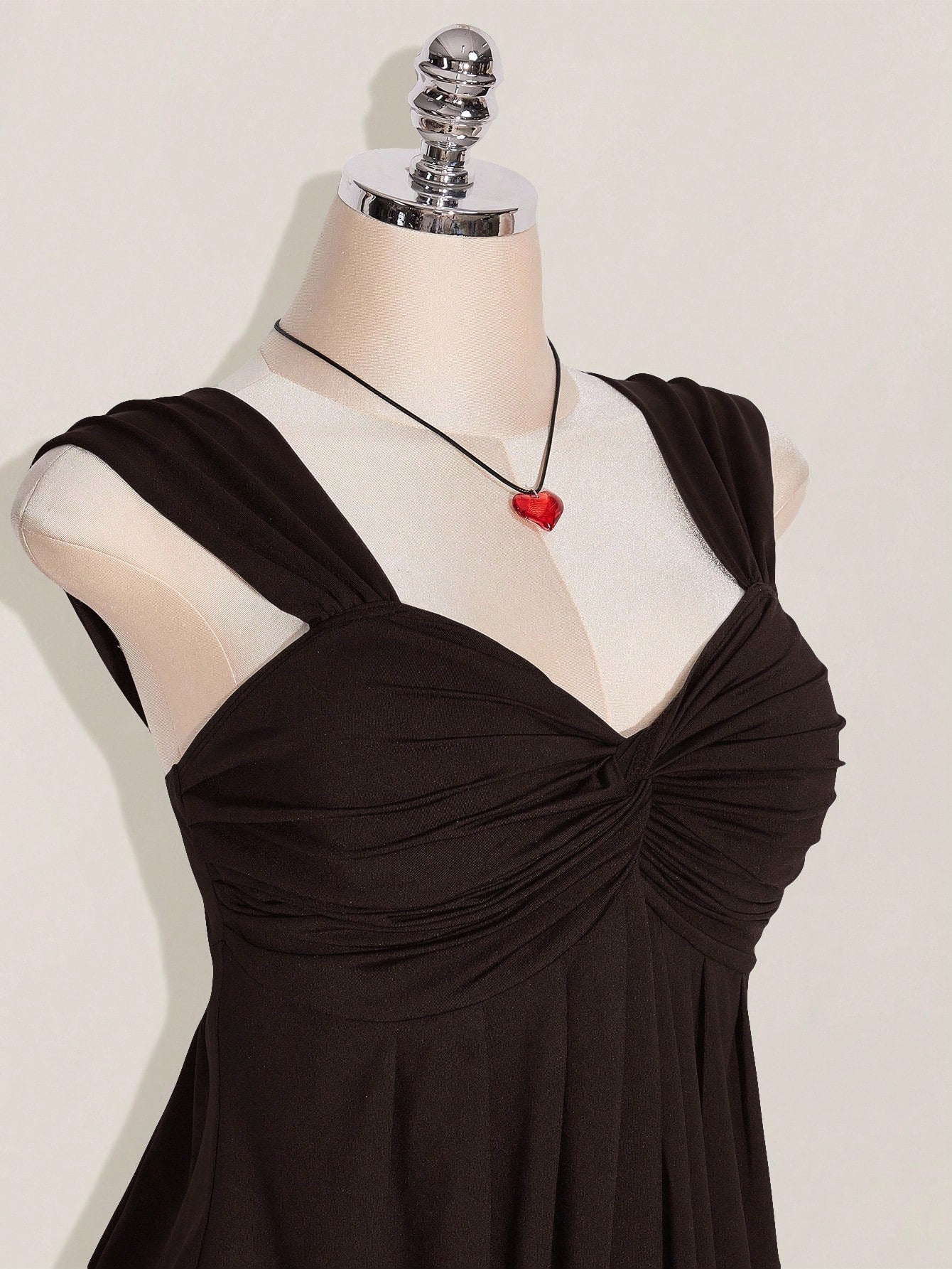 ICON Plus Size Women's Black Twist Front Sleeveless Babydoll Knit Top, Y2K Style, Suitable For Graduation/Back To School Season, Summer Cute Tops