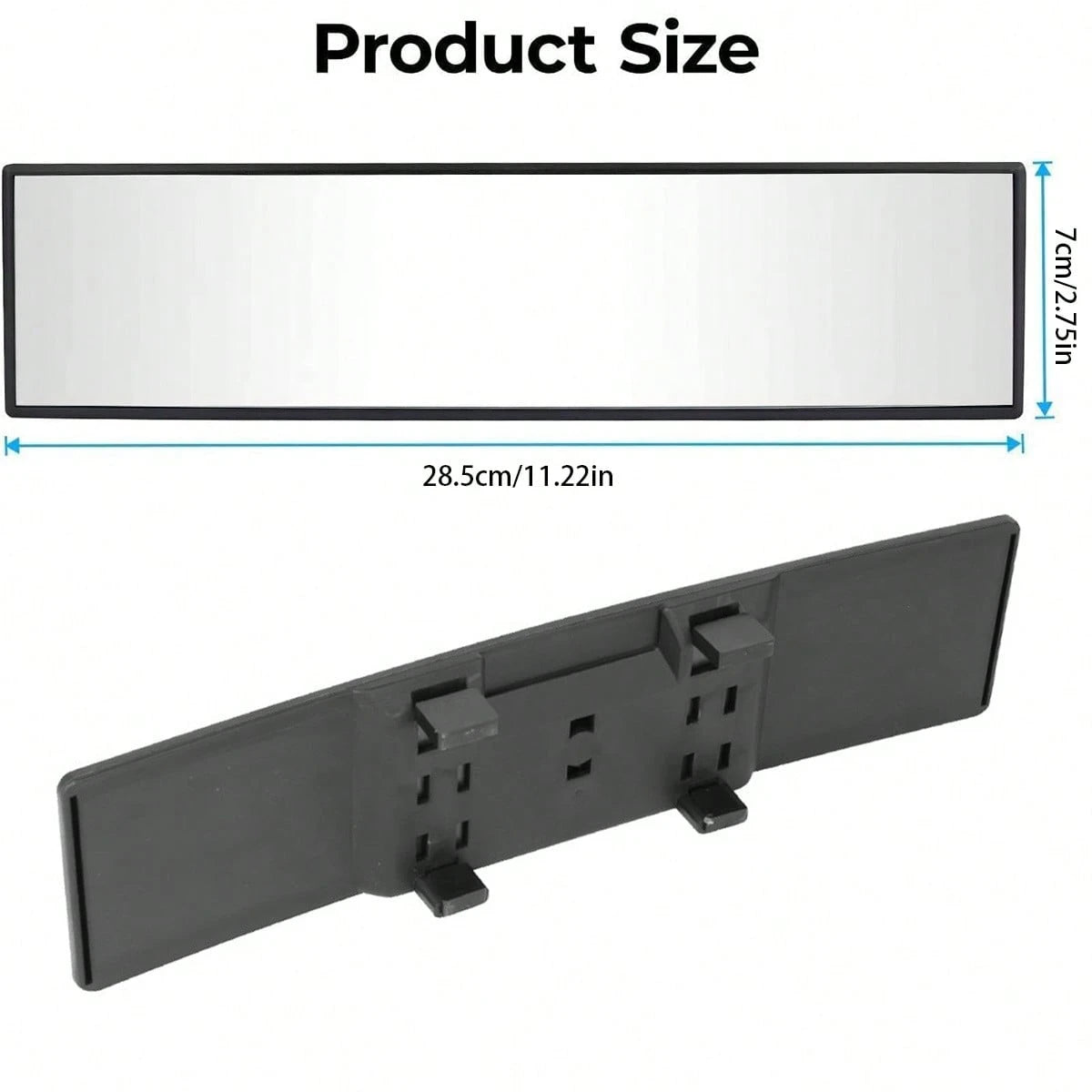 In-Car Flat Rearview Mirror, High-Definition Anti-Fog Auxiliary Mirror, Suitable For Various Car Models.