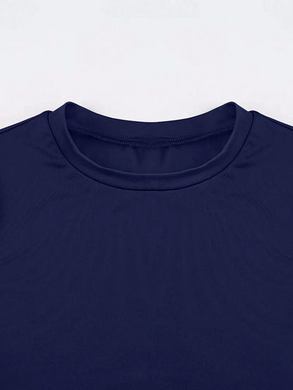 INAWLY Solva Women's Casual Versatile Solid Color Short Sleeve T-Shirt