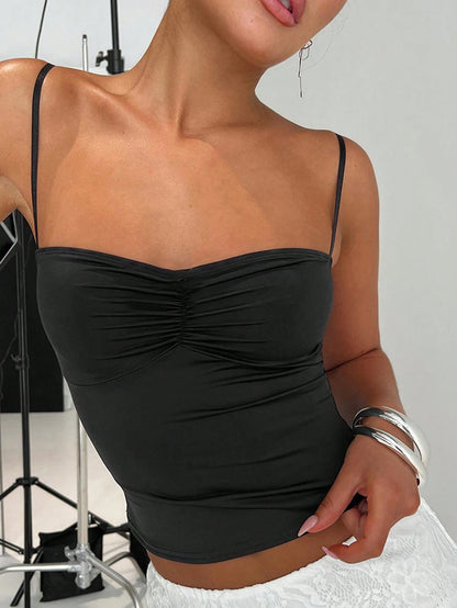 INAWLY Women's Solid Color Simple Daily Camisole