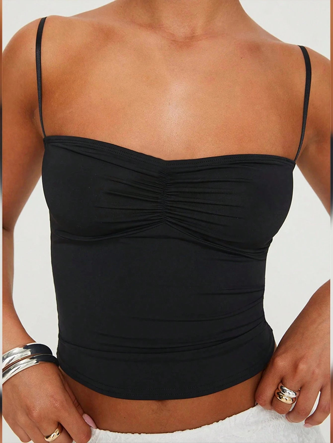 INAWLY Women's Solid Color Simple Daily Camisole