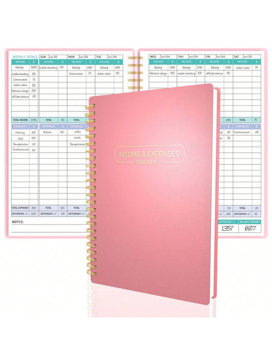 Income And Expense Tracker Notebook For Better Money Management- Bookkeeping Record Book- Income And Expense Log Book Small Business- Ledger Books For Bookkeeping Back To School School Supplies