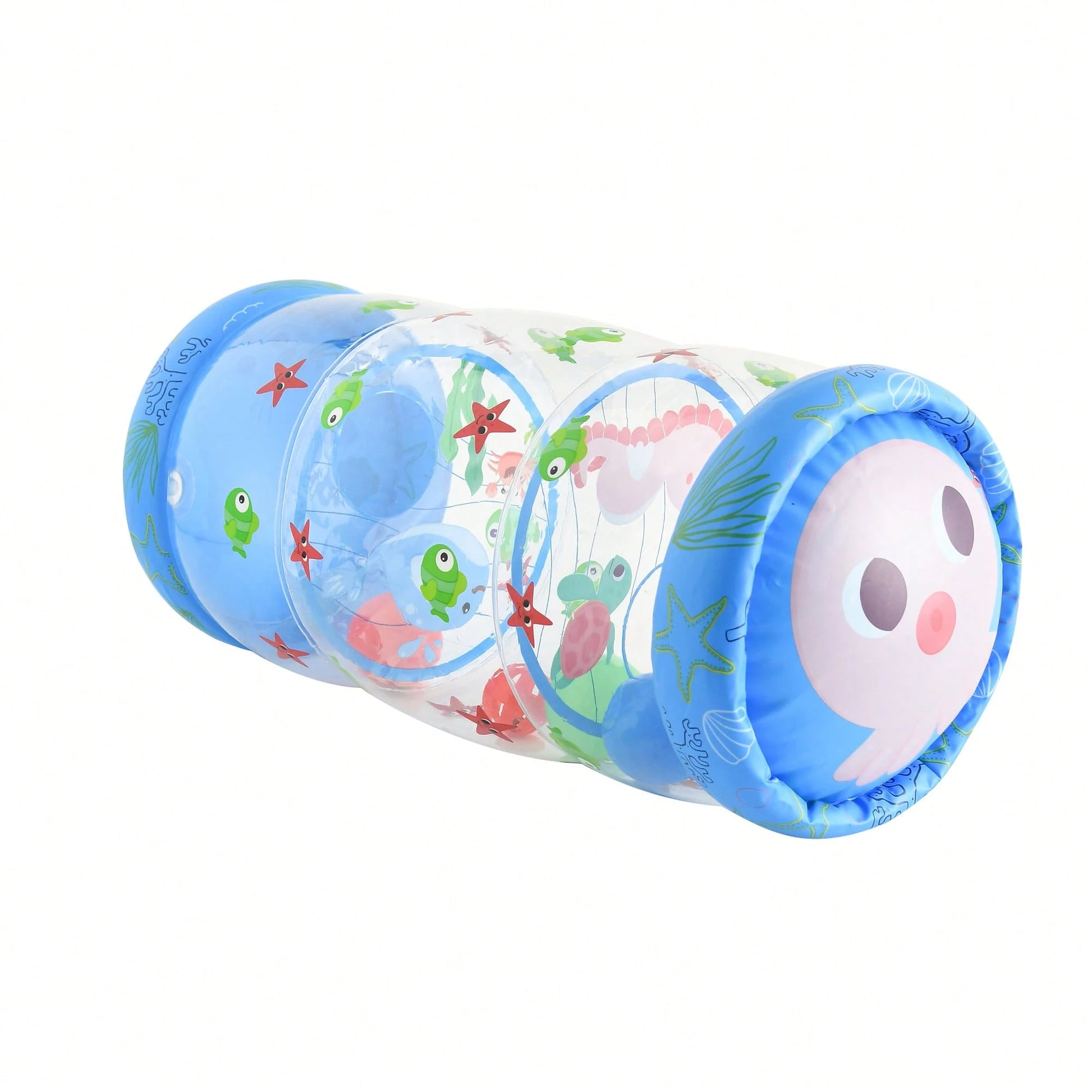 Infant Crawling Toy Encourages Crawling, Green, Blue, Early Development Baby Activity With Rattle And Rolling Ball, Built-In Bell Fun Cute Animal Style Helps Develop Motor Skills, 6 Months, 1 2 3 Year