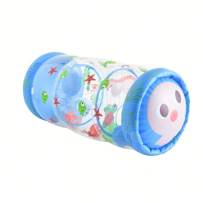Infant Crawling Toy Encourages Crawling, Green, Blue, Early Development Baby Activity With Rattle And Rolling Ball, Built-In Bell Fun Cute Animal Style Helps Develop Motor Skills, 6 Months, 1 2 3 Year