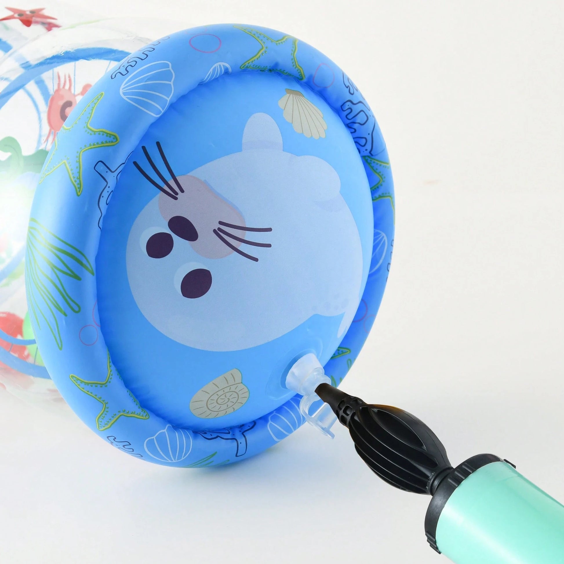 Infant Crawling Toy Encourages Crawling, Green, Blue, Early Development Baby Activity With Rattle And Rolling Ball, Built-In Bell Fun Cute Animal Style Helps Develop Motor Skills, 6 Months, 1 2 3 Year