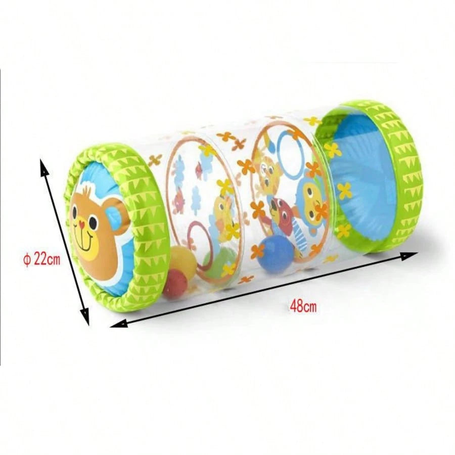 Infant Crawling Toy Encourages Crawling, Green, Blue, Early Development Baby Activity With Rattle And Rolling Ball, Built-In Bell Fun Cute Animal Style Helps Develop Motor Skills, 6 Months, 1 2 3 Year