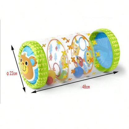 Infant Crawling Toy Encourages Crawling, Green, Blue, Early Development Baby Activity With Rattle And Rolling Ball, Built-In Bell Fun Cute Animal Style Helps Develop Motor Skills, 6 Months, 1 2 3 Year