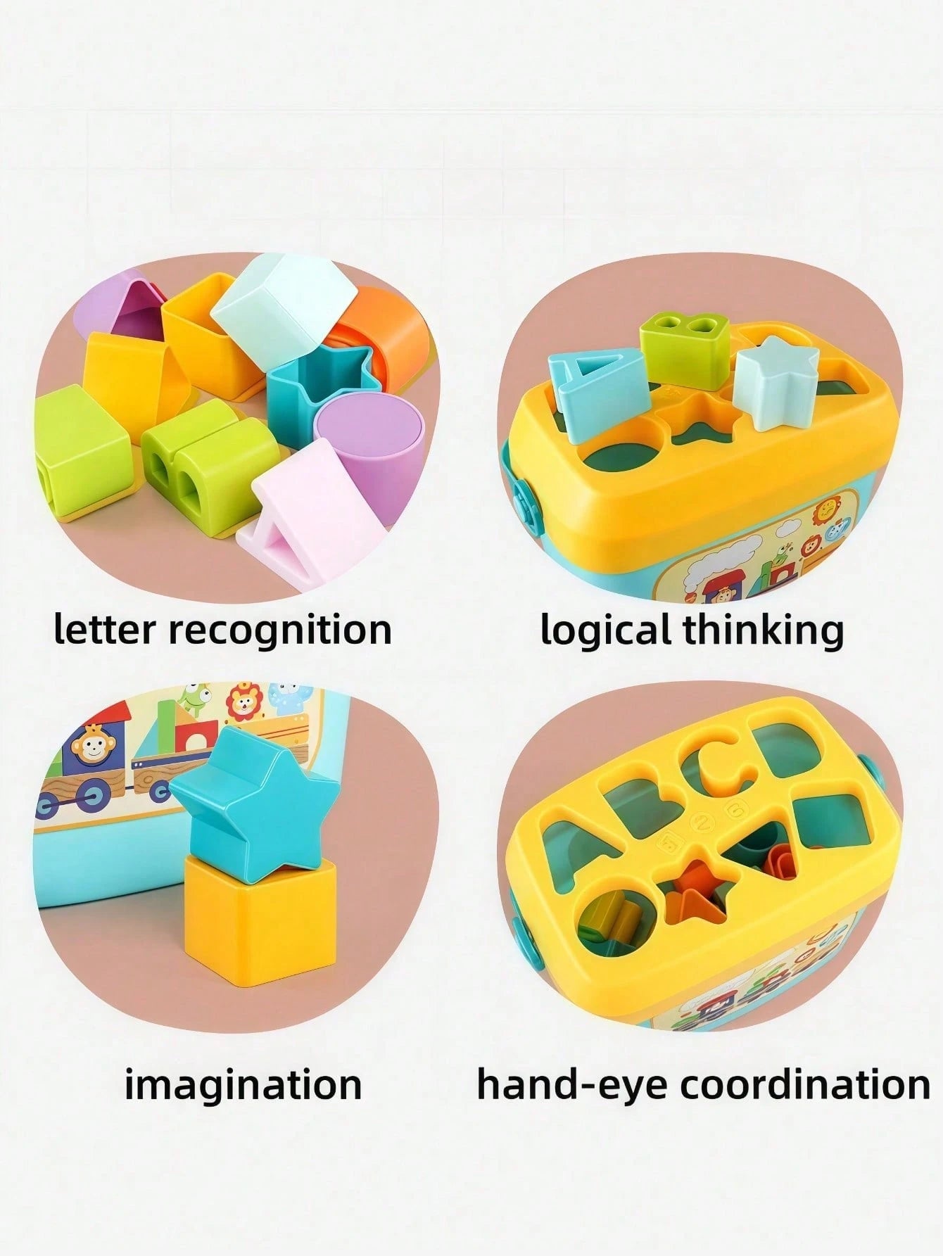 Infant Shape Sorting Learning Blocks, Toddler Toys And Garden Building Toys, ABC And Shape Blocks, Shape Sorting Game, Montessori Toys, Travel Toys, Pool Toys, Bath Toys, Sensory Toys, Children's Educ
