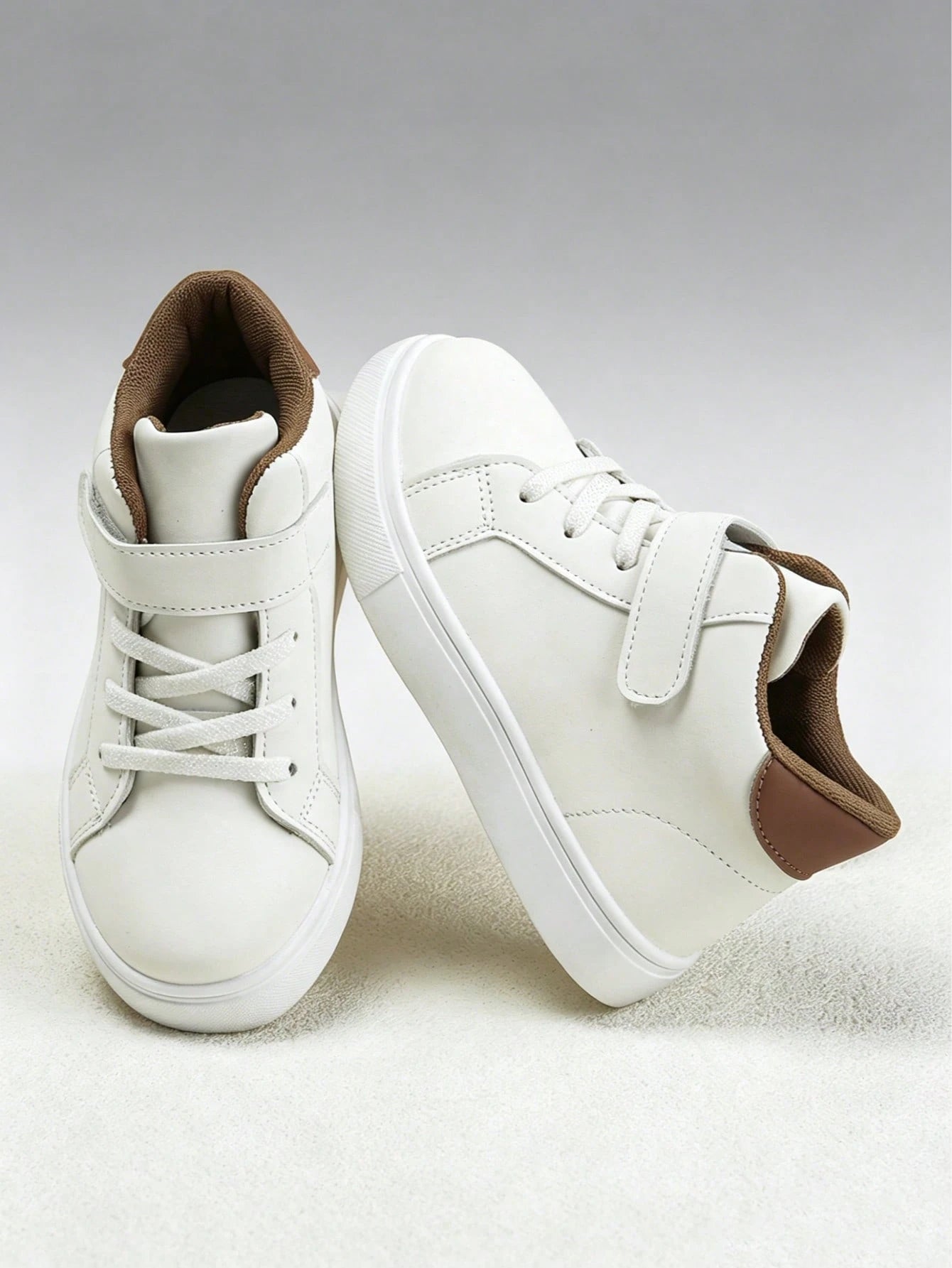Infant & Toddler Cute Minimalist Casual [Mid-Top] Sneakers- Spring/Autumn New Unisex Skate Shoes, Training-Running Shoes, Hook & Loop Closure, Breathable Mesh And Soft Upper, Lightweight Sole, Fashio