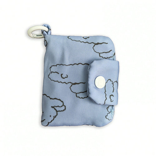 Ins Niche Coin Purse, Cute Daisy Floral Multi-Layer Card Holder, Canvas Bag, Medium Bag, Miscellaneous Bag, Women's Card Holder