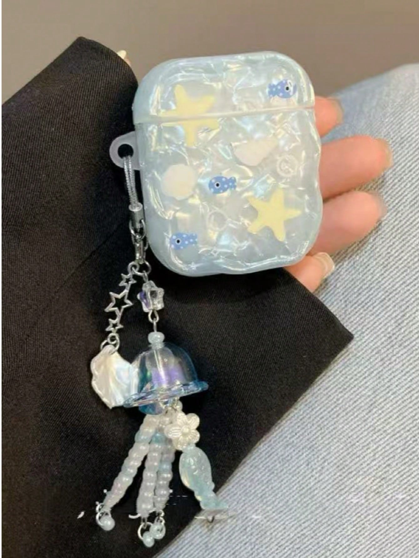 INS Summer Shell, Star, Fish Design Pro 2 Protective Case, Compatible With Apple 3rd/4th Generation Bluetooth Earphone Case