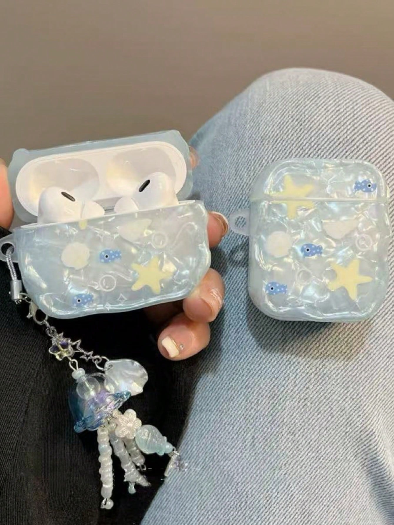 INS Summer Shell, Star, Fish Design Pro 2 Protective Case, Compatible With Apple 3rd/4th Generation Bluetooth Earphone Case