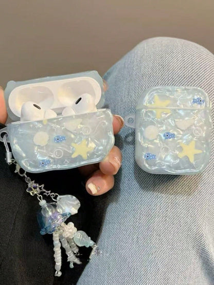 INS Summer Shell, Star, Fish Design Pro 2 Protective Case, Compatible With Apple 3rd/4th Generation Bluetooth Earphone Case