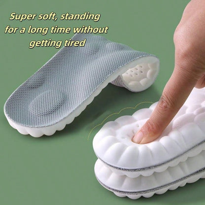 Insoles For Women Man,Cloud Insoles For Men Women,4D Cloud Soles For Men Soft Memory Foam Cushioning Insoles - Trim To Fit Steppers Insoles
