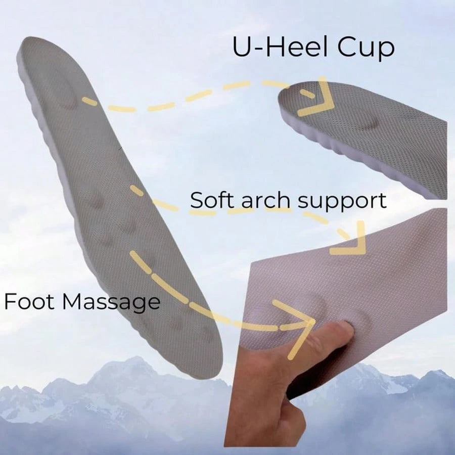 Insoles For Women Man,Cloud Insoles For Men Women,4D Cloud Soles For Men Soft Memory Foam Cushioning Insoles - Trim To Fit Steppers Insoles