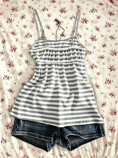 IslaSuriya Plus Size Women Summer Casual Striped Camisole