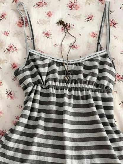 IslaSuriya Plus Size Women Summer Casual Striped Camisole