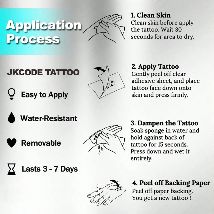 JKCODE TATTOO 10 Sheets Halloween Costume Clown Tattoo Kit| Funny Costume Tattoo Kit, Halloween Temporary Tattoos, Stitches And Scars Halloween Makeup Stickers, Costume Accessory For Men Women,Punk C