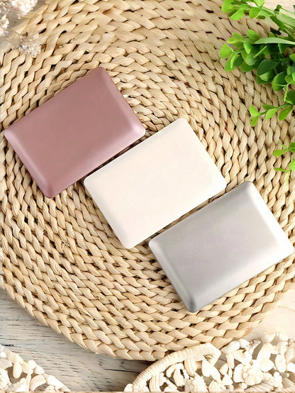 Joivida 1pc Compact Foldable Makeup Mirror, Pocket-Sized (Similar To Laptop Design), Portable Folding Makeup Mirror With Keypad Details, Pink Color, Suitable For Travel, Essential For Makeup On The Go