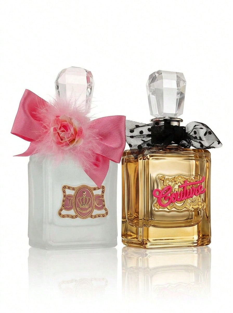 Juicy Couture [Perfume Set] Viva La Juicy Glace Women's Eau De Toilette Spray + Viva La Juicy Gold Couture Women's Eau De Parfum Spray EDT+EDP 3.4oz/100ml+3.4oz/100ml