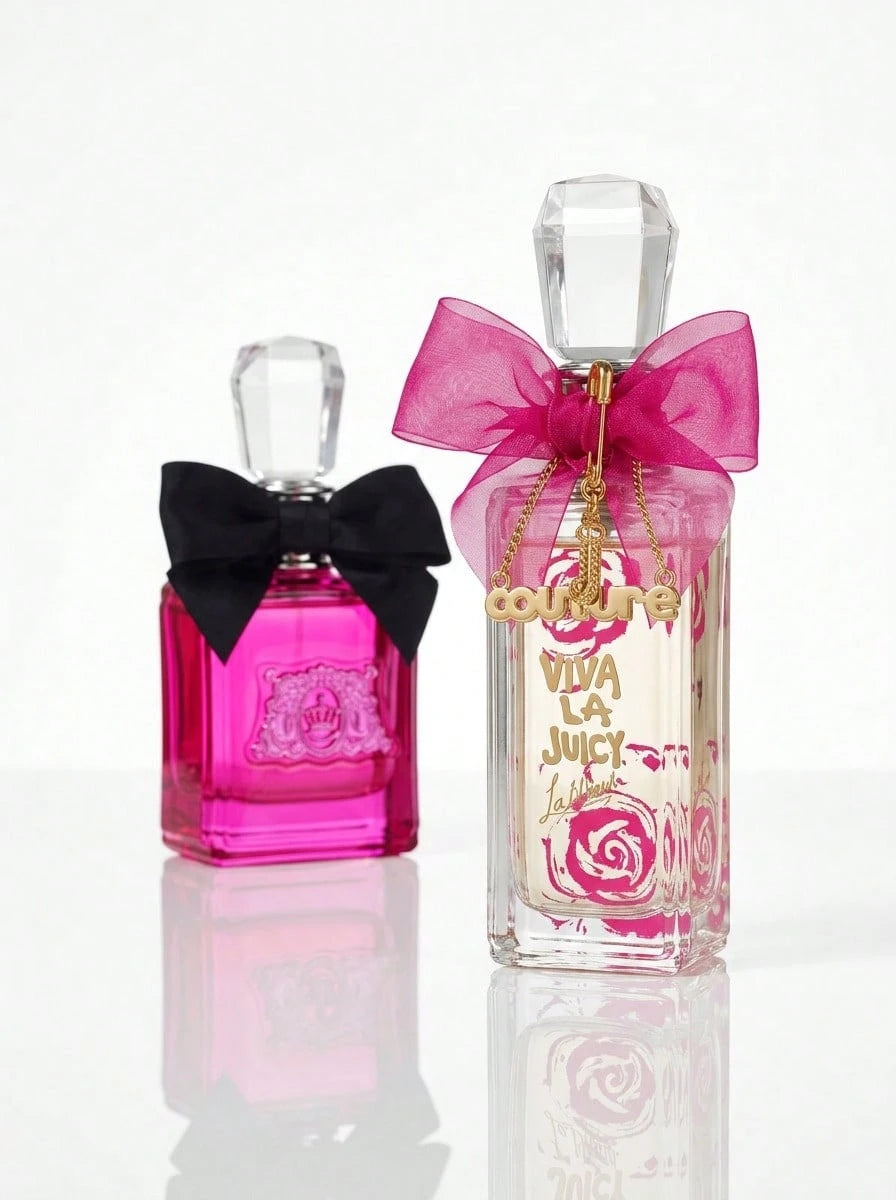 Juicy Couture [Perfume Set] Viva La Juicy Glace Women's Eau De Toilette Spray + Viva La Juicy Gold Couture Women's Eau De Parfum Spray EDT+EDP 3.4oz/100ml+3.4oz/100ml