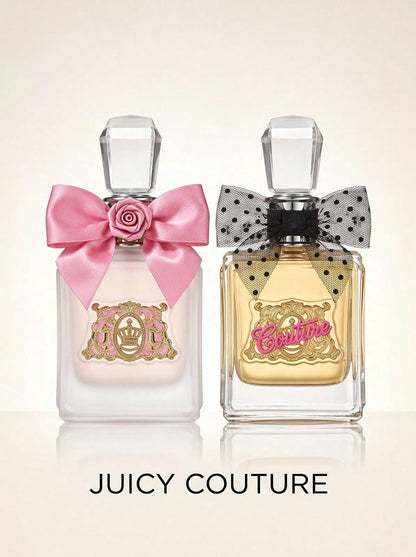 Juicy Couture [Perfume Set] Viva La Juicy Glace Women's Eau De Toilette Spray + Viva La Juicy Gold Couture Women's Eau De Parfum Spray EDT+EDP 3.4oz/100ml+3.4oz/100ml