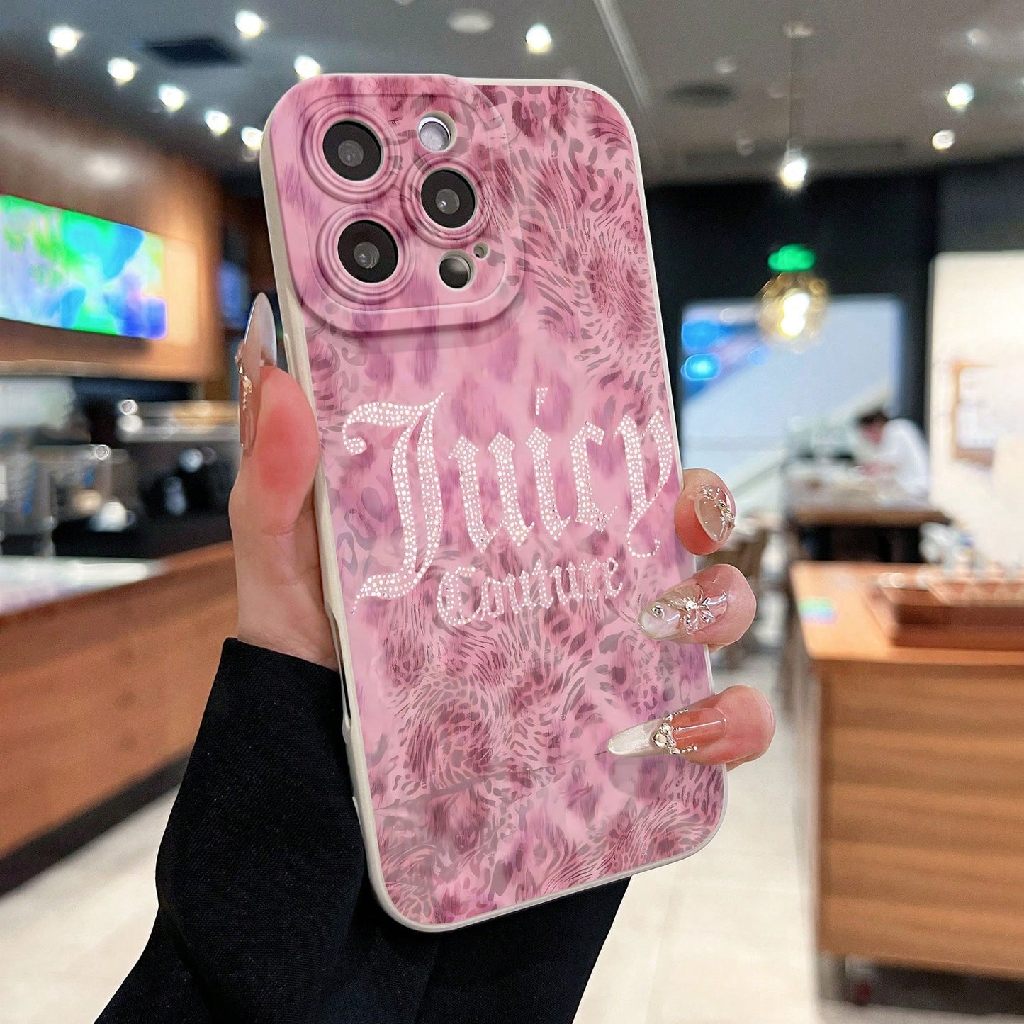 Juicy Pink Leopard Design Phone Case Compatible With 17 16 Pro Max 15 Pro Max 13 And 12 Made Of TPU Material Providing Shock And Drop Protection A Great Gift For Family Friends Loved Ones Boyfrie