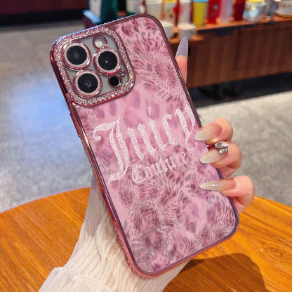 Juicy Pink Leopard Design Phone Case Compatible With 17 16 Pro Max 15 Pro Max 13 And 12 Made Of TPU Material Providing Shock And Drop Protection A Great Gift For Family Friends Loved Ones Boyfrie