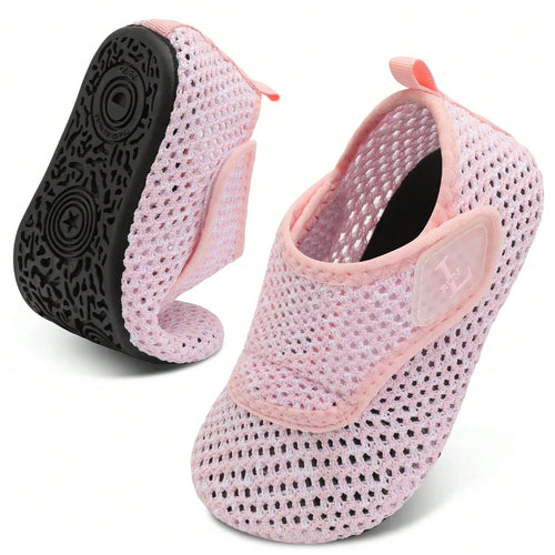 Kids Adjustable Strap Aquatic Shoes- Lightweight, Comfortable And Breathable, Perfect For Spring And Summer, Suitable For Casual, Beach, Swimming