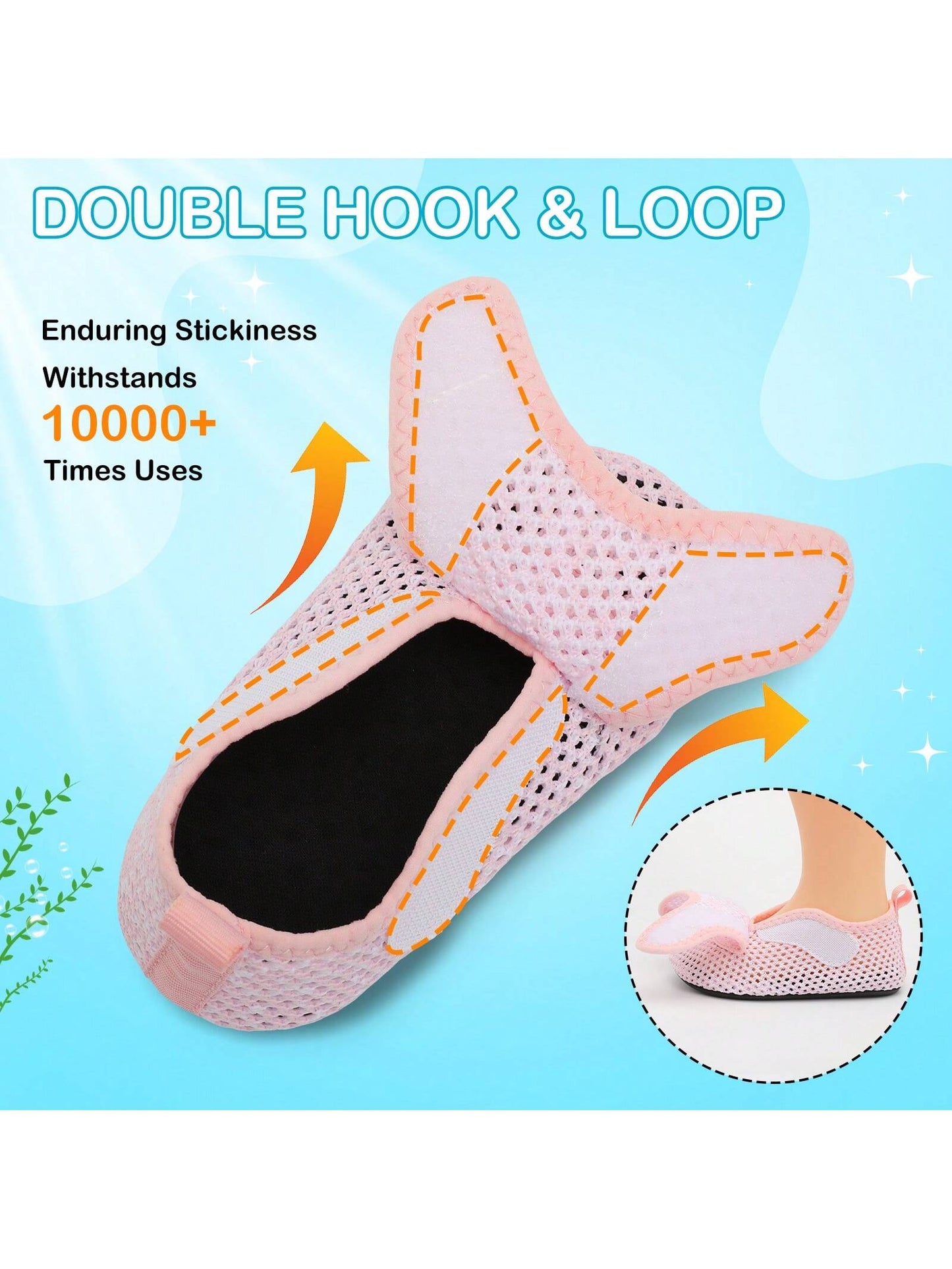 Kids Adjustable Strap Aquatic Shoes- Lightweight, Comfortable And Breathable, Perfect For Spring And Summer, Suitable For Casual, Beach, Swimming
