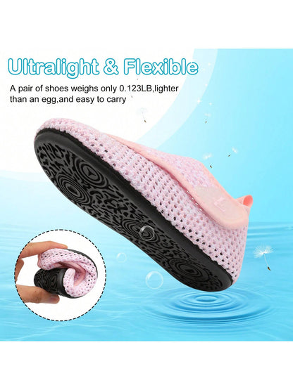 Kids Adjustable Strap Aquatic Shoes- Lightweight, Comfortable And Breathable, Perfect For Spring And Summer, Suitable For Casual, Beach, Swimming